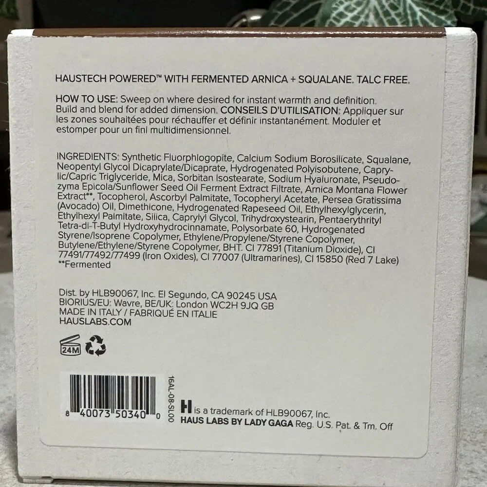 Haus Labs Power Sculpt Velvet Bronzer Medium Level 8 Made in Italy 12g 0.42oz